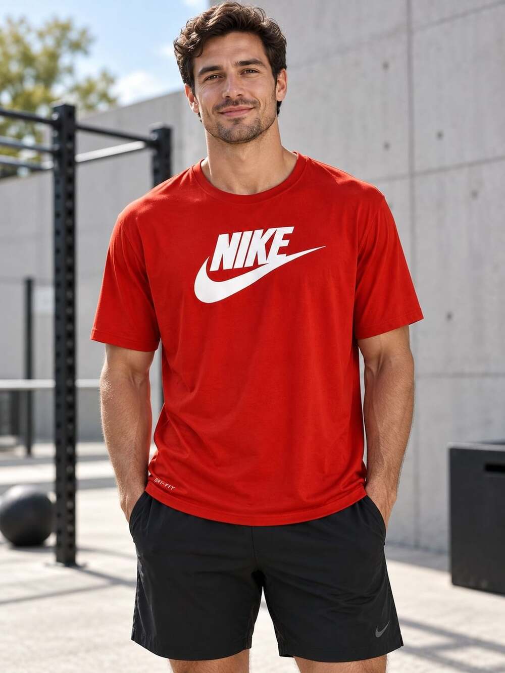 Nike The Nike Tee Size XXL Red Dri-Fit Graphic T-Shirt